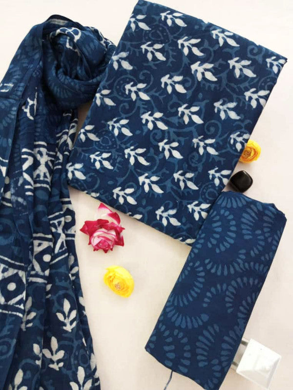 Cotton Suit Set with Cotton Dupatta ( CT91434 )