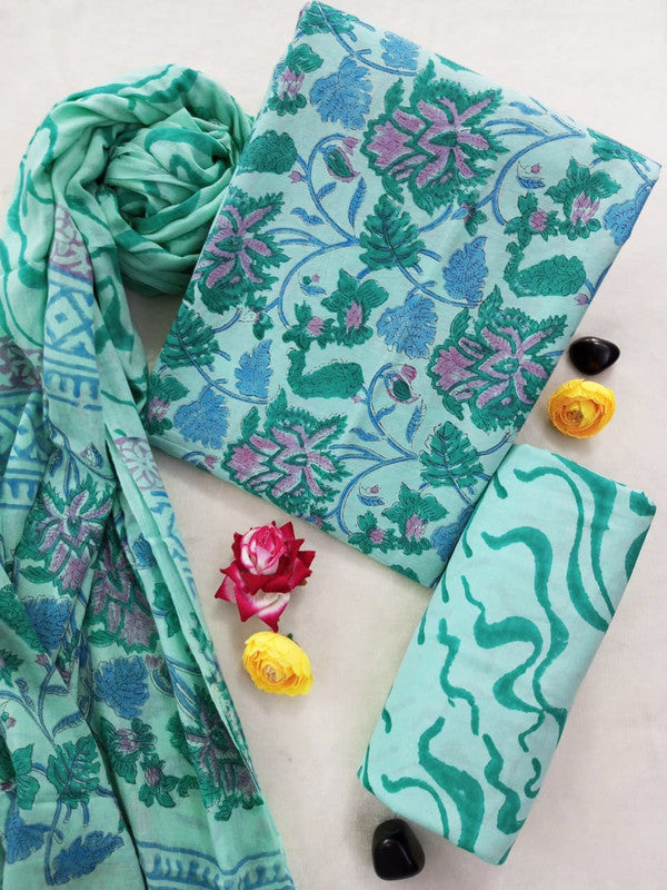 Cotton Suit Set with Cotton Dupatta ( CT0675 )