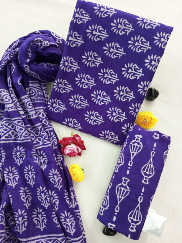 Cotton Suit Set with Cotton Dupatta ( CT0663 )