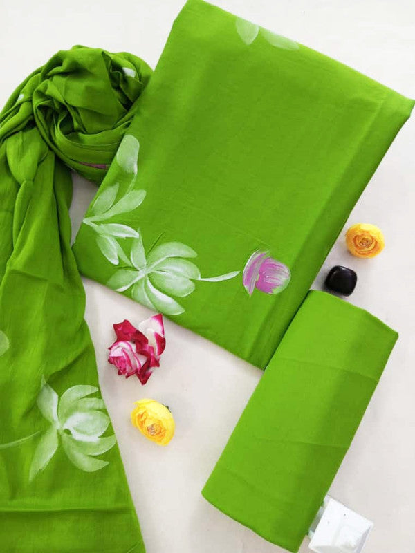 Cotton Suit Set with Cotton Dupatta ( CT91440 )