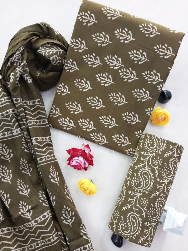 Cotton Suit Set with Cotton Dupatta ( CT0669 )