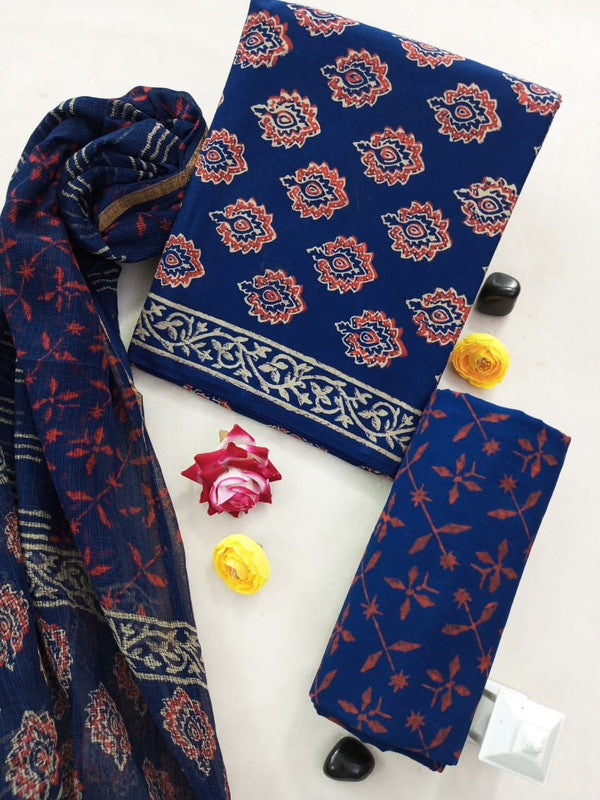 Cotton Suit Set with Kota Doria Dupatta ( CK8236 )