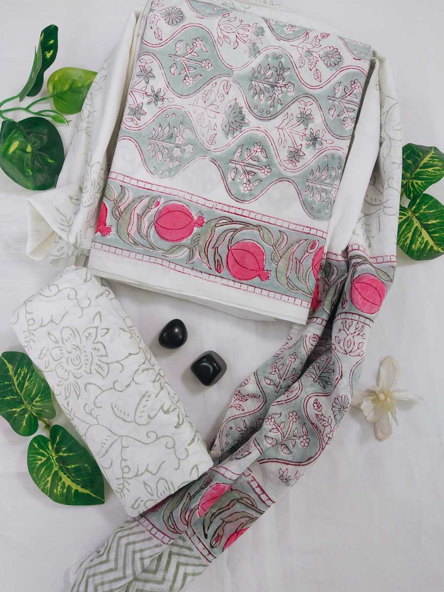 Cotton Suit Set with Cotton Dupatta ( CT050930)