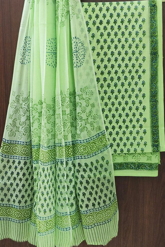 Cotton Suit Set with Cotton Dupatta ( CT9813)
