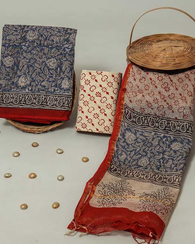 Traditional Block Print Kota Doria Suit Set ( KD310106)