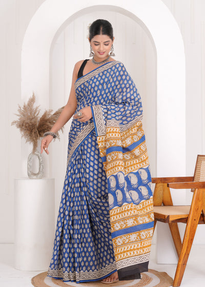 Premium Cotton Saree with Blouse Piece ( CS0602 )