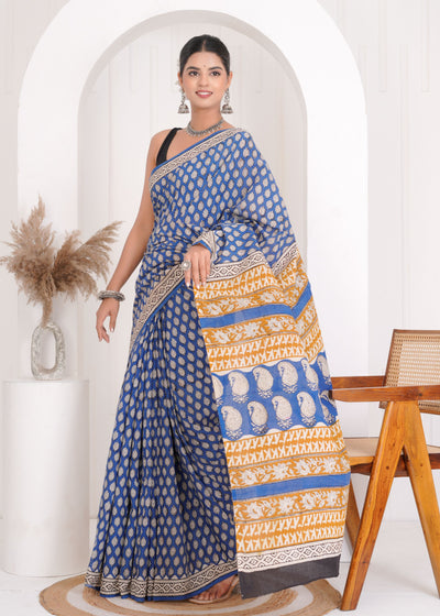 Premium Cotton Saree with Blouse Piece ( CS0602 )