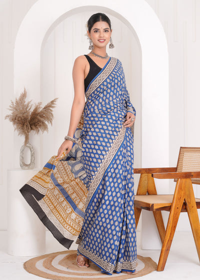 Premium Cotton Saree with Blouse Piece ( CS0602 )