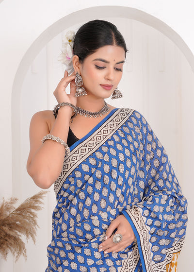 Premium Cotton Saree with Blouse Piece ( CS0602 )