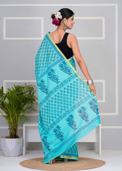 Premium Cotton Saree with Zari Border ( CS0211 )