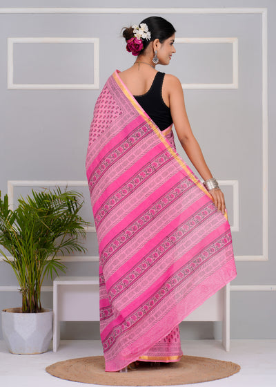 Premium Cotton Saree with Zari Border ( CS0215 )