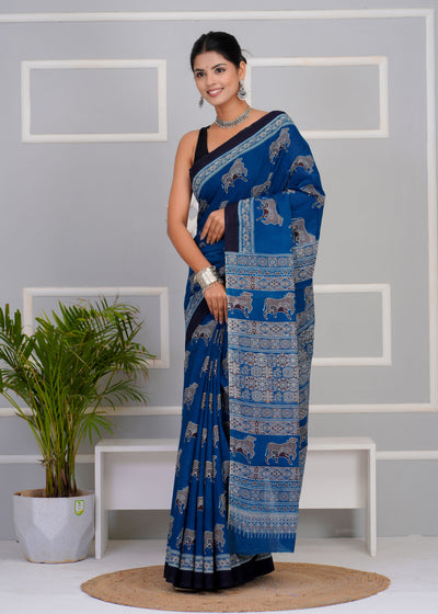 Premium Cotton Saree with Blouse Piece ( CS0203 )