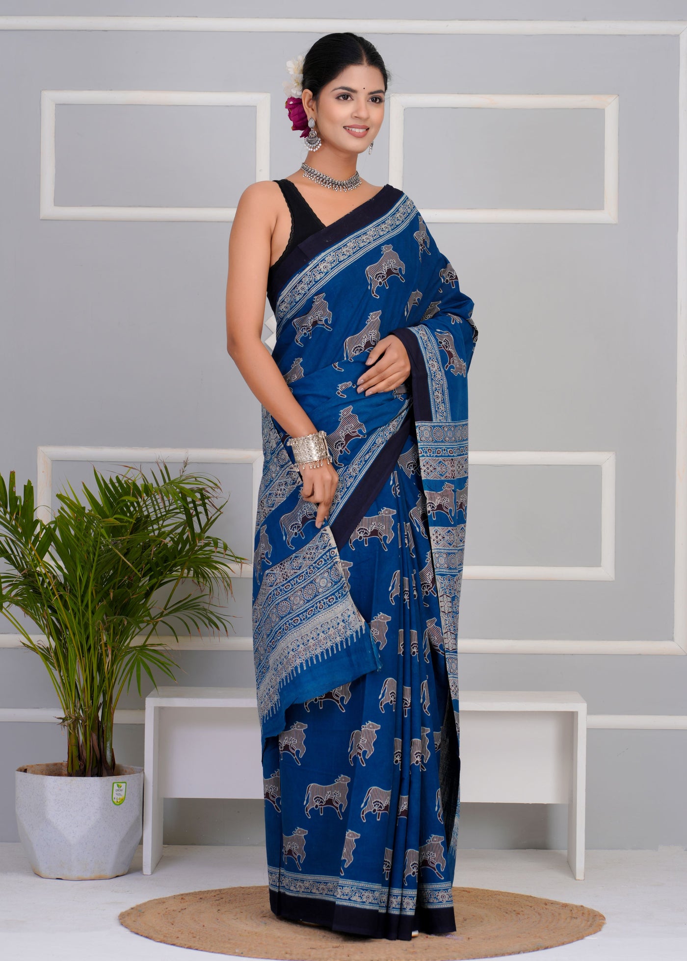 Premium Cotton Saree with Blouse Piece ( CS0203 )