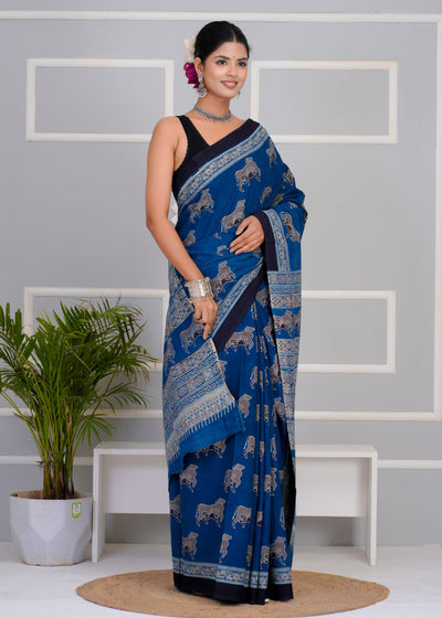Premium Cotton Saree with Blouse Piece ( CS0203 )