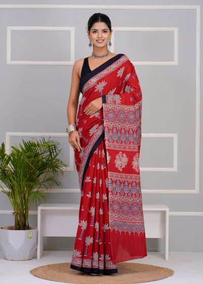 Premium Cotton Saree with Blouse Piece ( CS0204 )