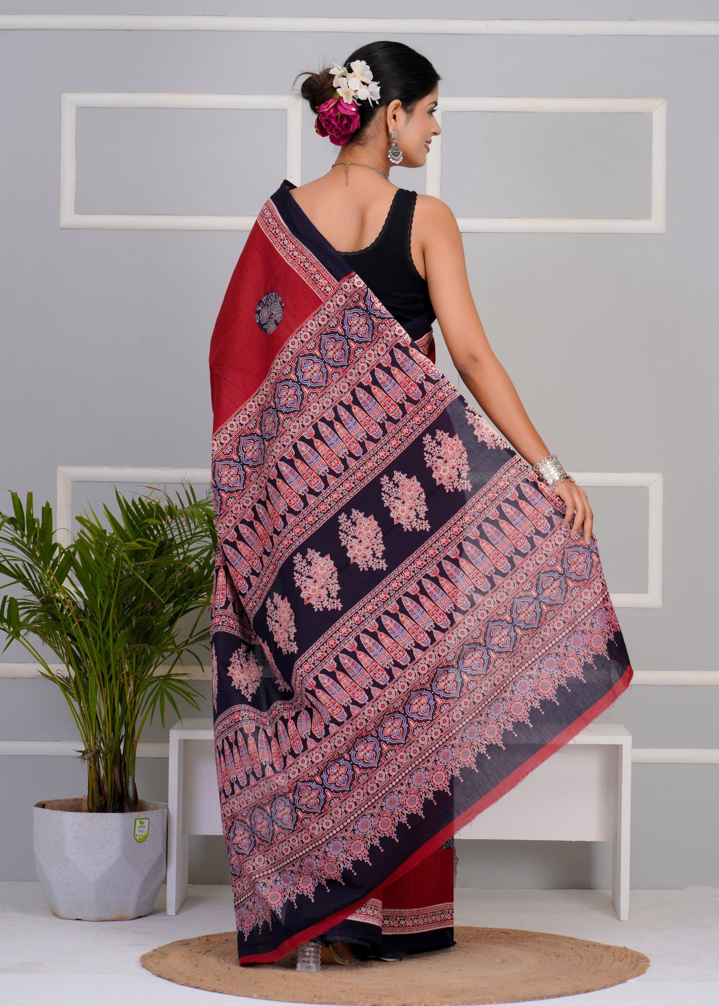 Premium Cotton Saree with Blouse Piece ( CS0205 )