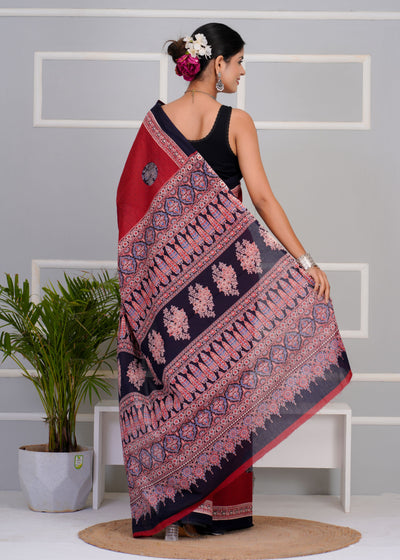 Premium Cotton Saree with Blouse Piece ( CS0205 )