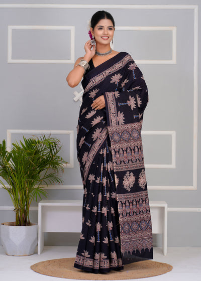 Premium Cotton Saree with Blouse Piece ( CS0206 )