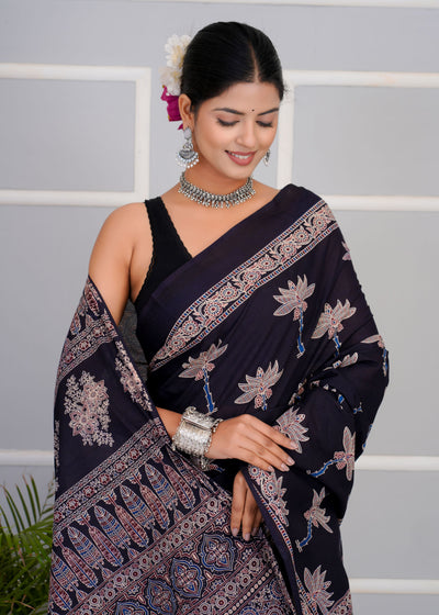 Premium Cotton Saree with Blouse Piece ( CS0206 )