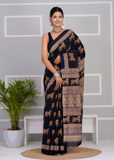 Premium Cotton Saree with Blouse Piece ( CS0201 )
