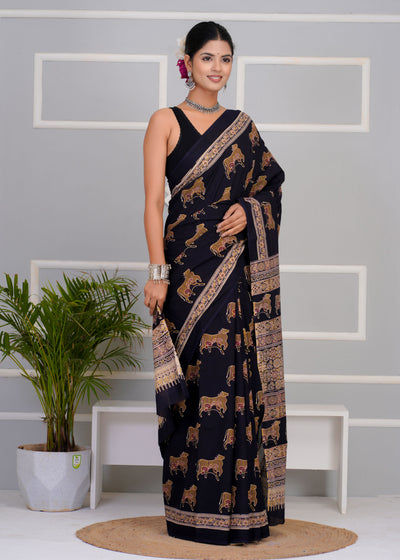 Premium Cotton Saree with Blouse Piece ( CS0201 )