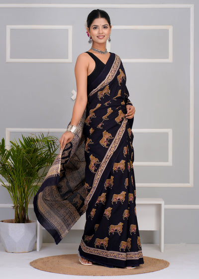 Premium Cotton Saree with Blouse Piece ( CS0201 )