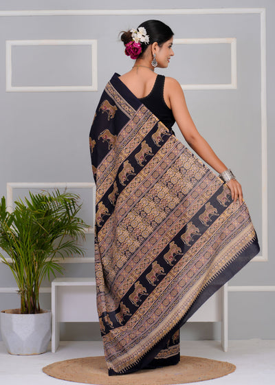 Premium Cotton Saree with Blouse Piece ( CS0201 )