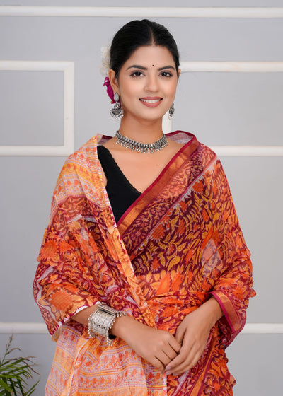 Kota Doria Saree ( KT0309 )