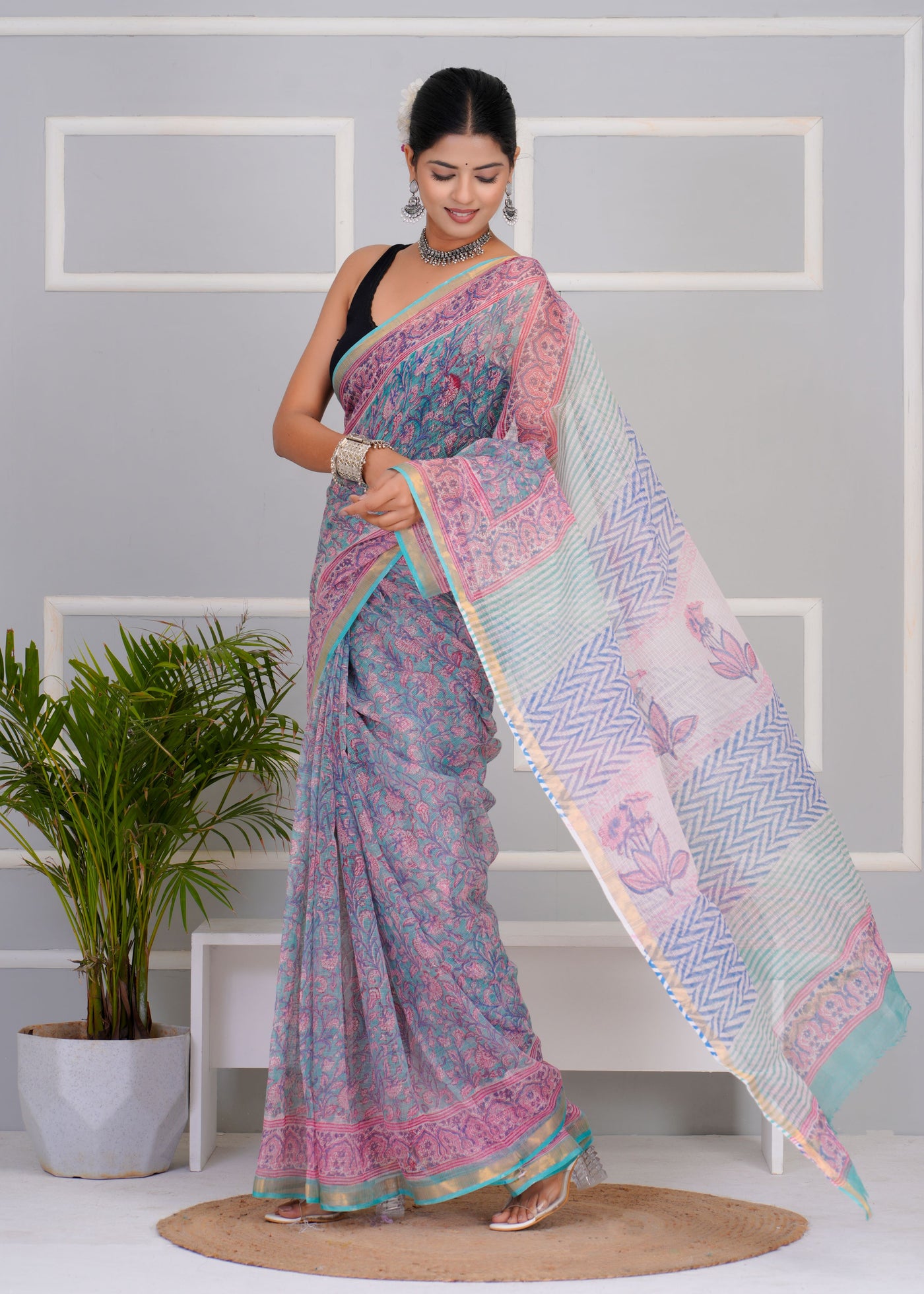 Kota Doria Saree ( KT0305 )