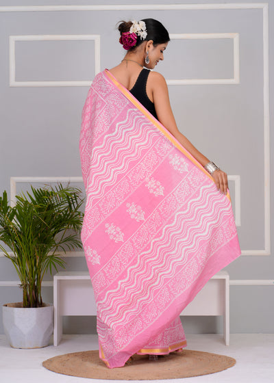 Premium Cotton Saree with Zari Border ( CS0209 )