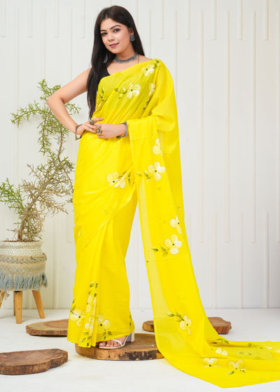 Premium Cotton Saree with Blouse Piece ( CS2002 )