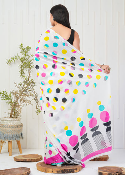 Premium Cotton Saree with Blouse Piece ( CS2003 )