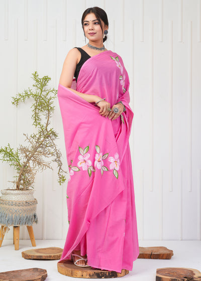 Premium Cotton Saree with Blouse Piece ( CS2005 )