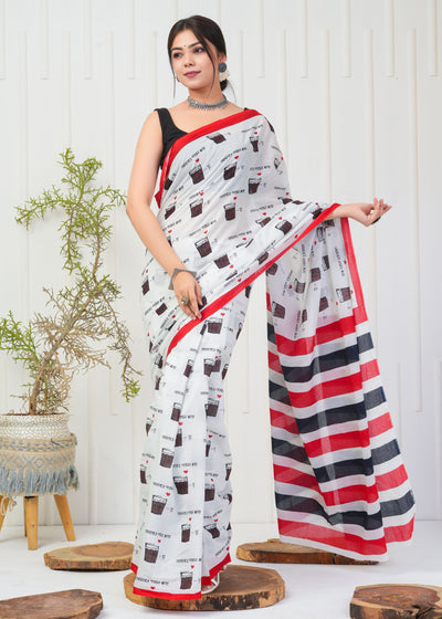 Premium Cotton Saree with Blouse Piece ( CS2014 )