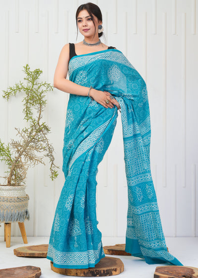 Premium Cotton Saree with Blouse Piece ( CS2009 )