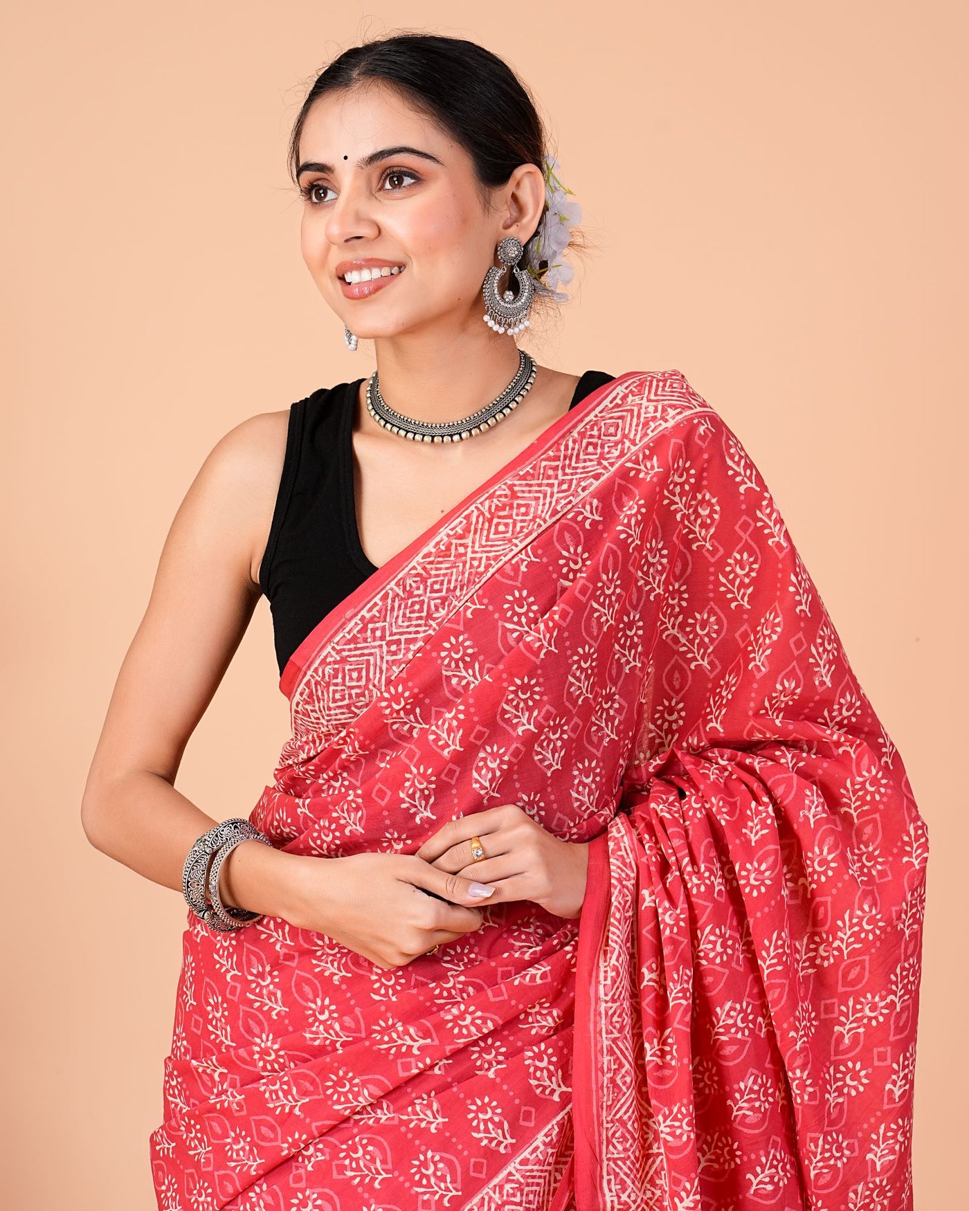 Premium Cotton Saree with Blouse Piece ( CS0234 )