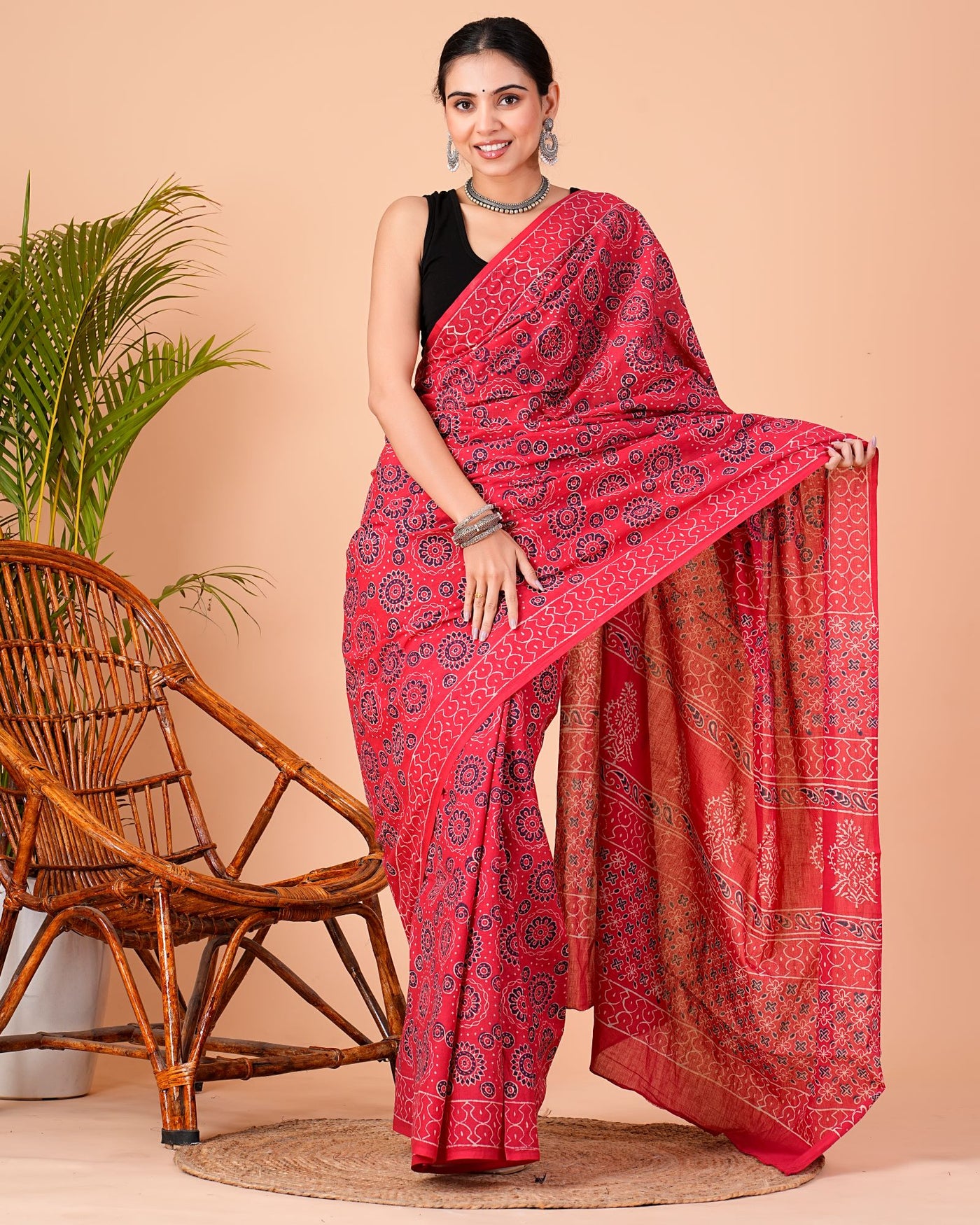Premium Cotton Saree with Blouse Piece ( CS0237 )