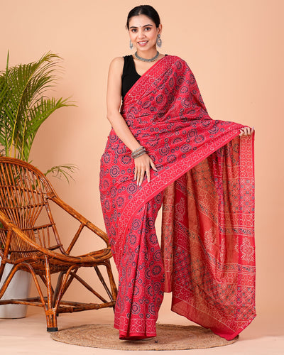 Premium Cotton Saree with Blouse Piece ( CS0237 )