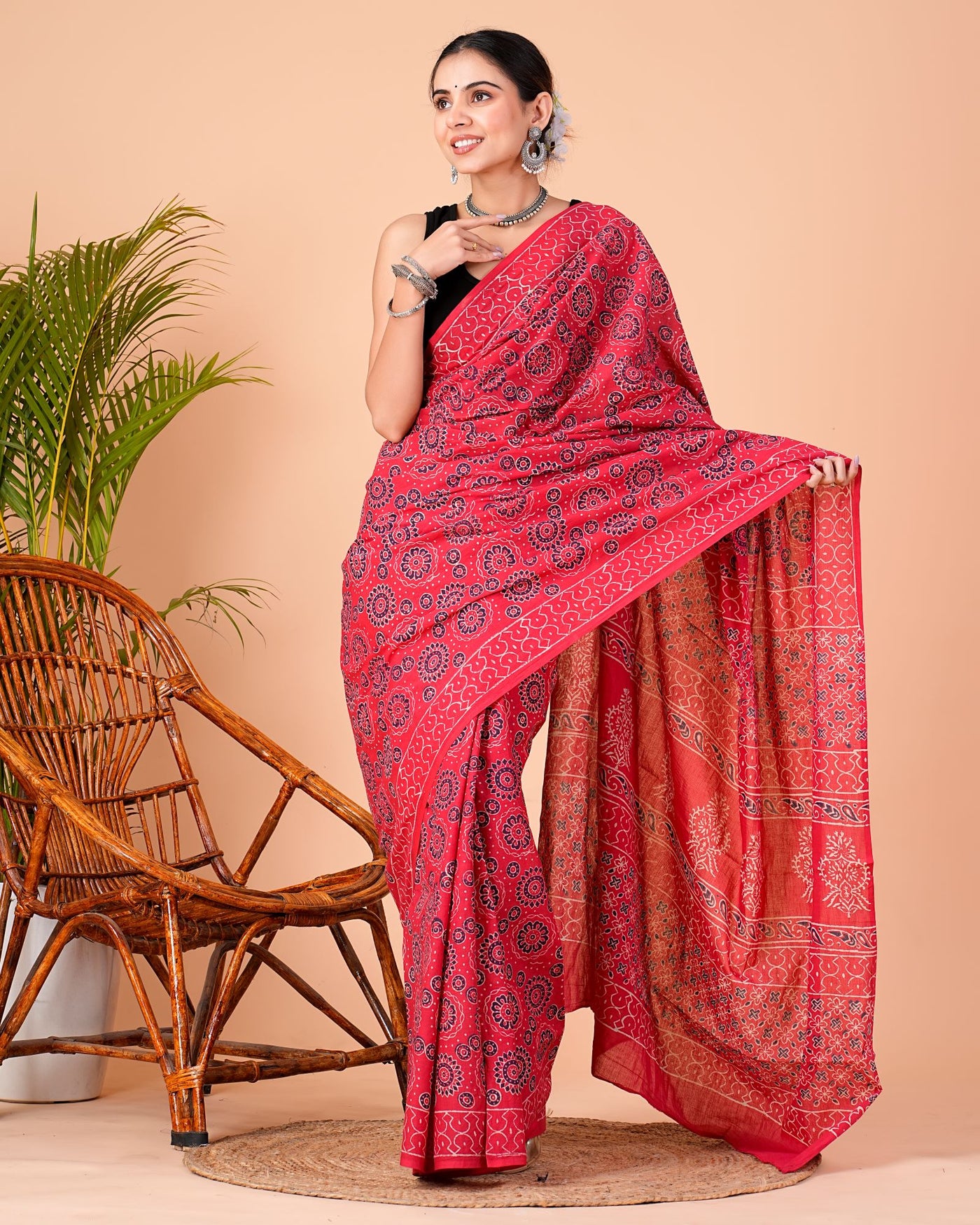 Premium Cotton Saree with Blouse Piece ( CS0237 )