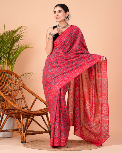 Premium Cotton Saree with Blouse Piece ( CS0237 )