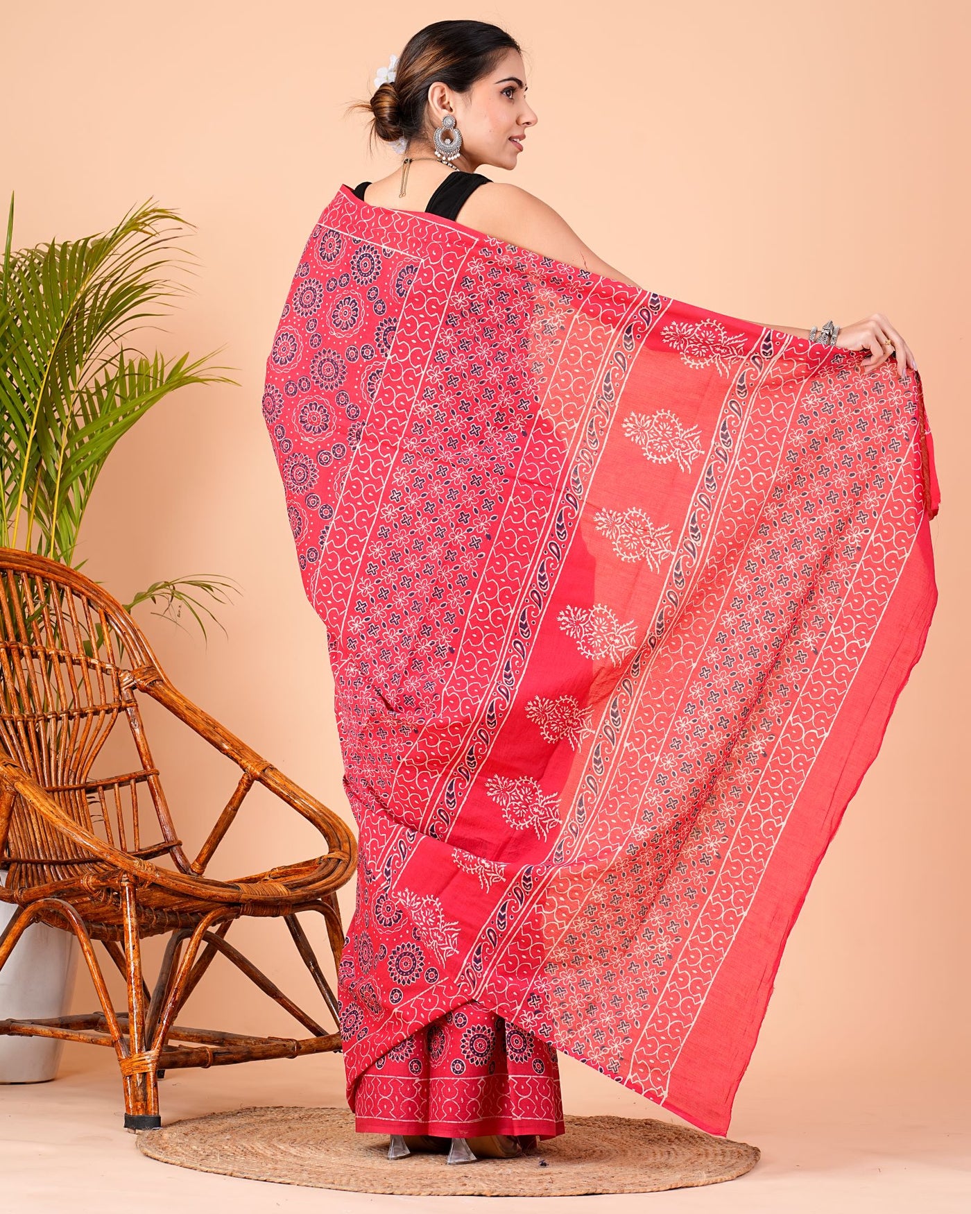 Premium Cotton Saree with Blouse Piece ( CS0237 )