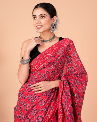 Premium Cotton Saree with Blouse Piece ( CS0237 )