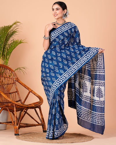 Premium Cotton Saree with Blouse Piece ( CS0201 )