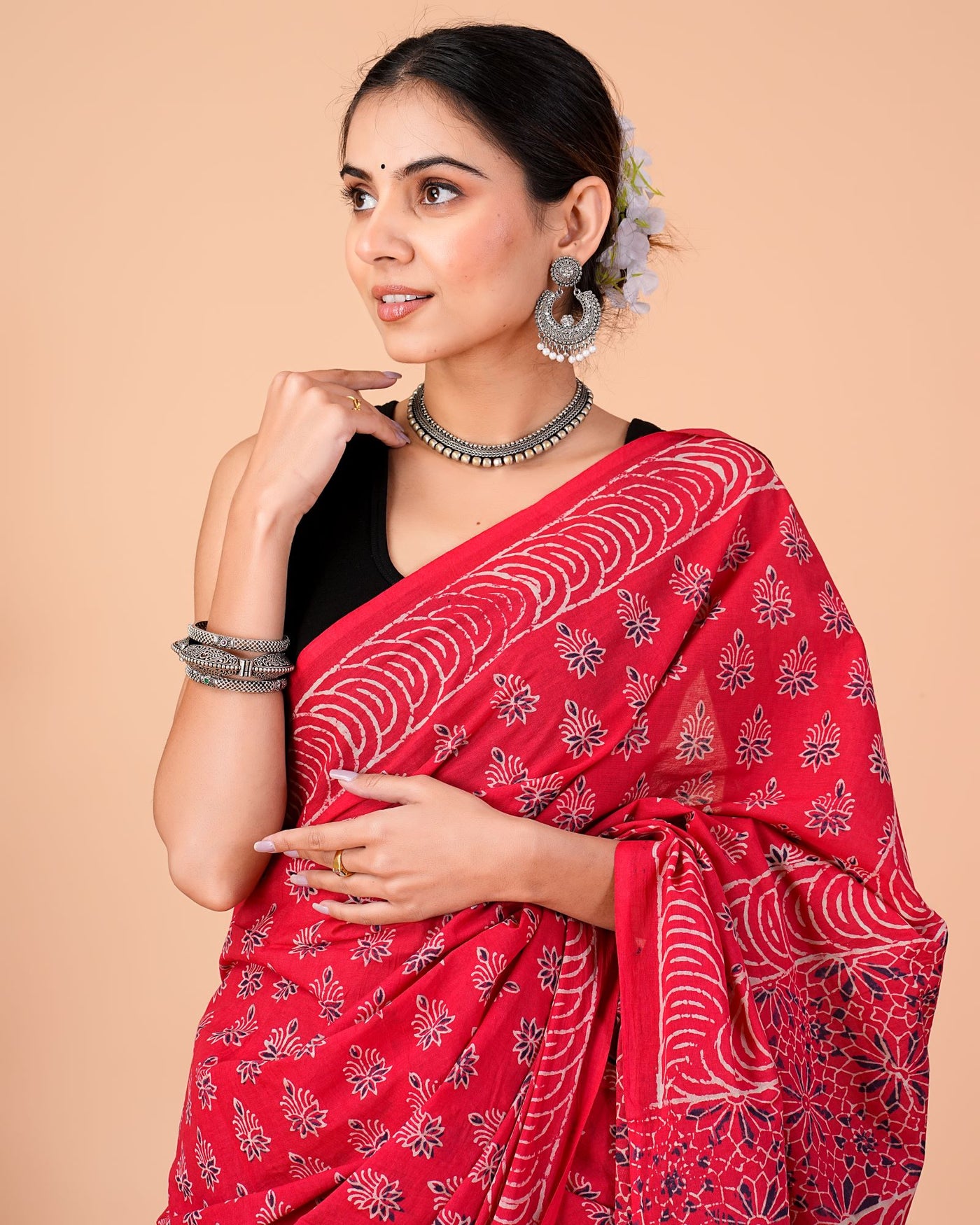 Premium Cotton Saree with Blouse Piece ( CS0212 )