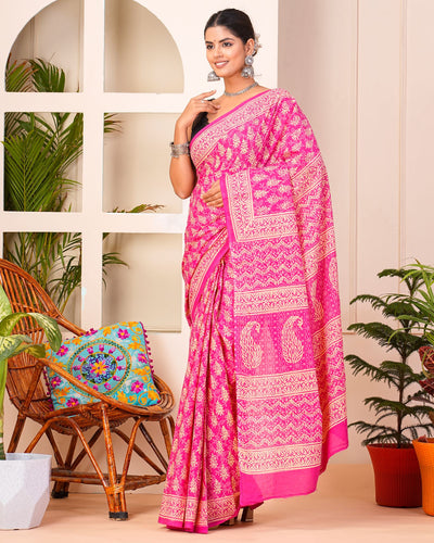 Premium Cotton Saree with Blouse Piece ( CS0403 )