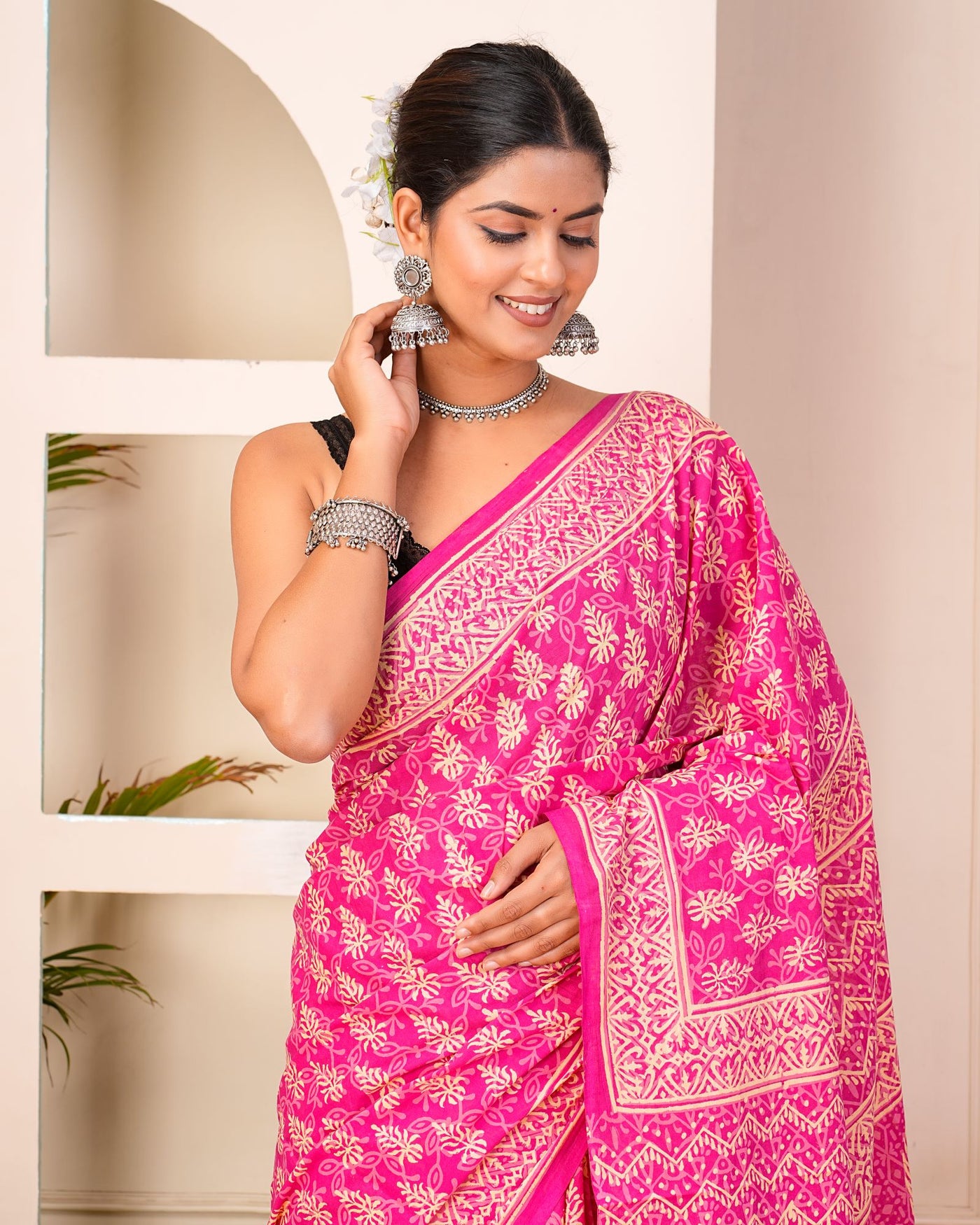 Premium Cotton Saree with Blouse Piece ( CS0403 )