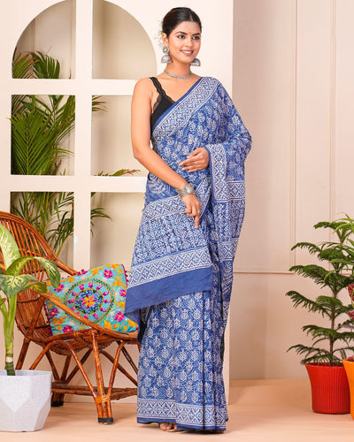 Premium Cotton Saree with Blouse Piece ( CS0404 )