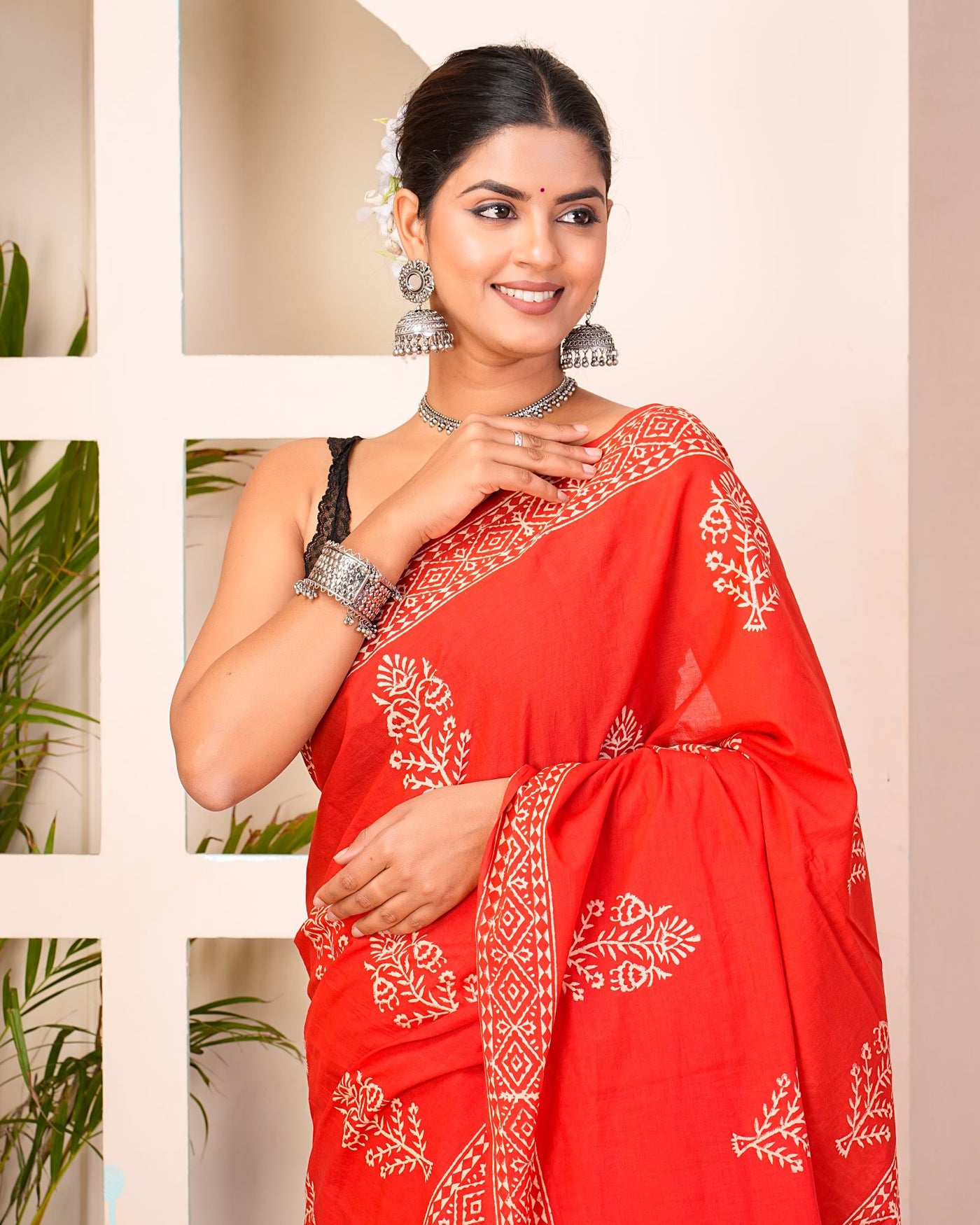 Premium Cotton Saree with Blouse Piece ( CS0406 )