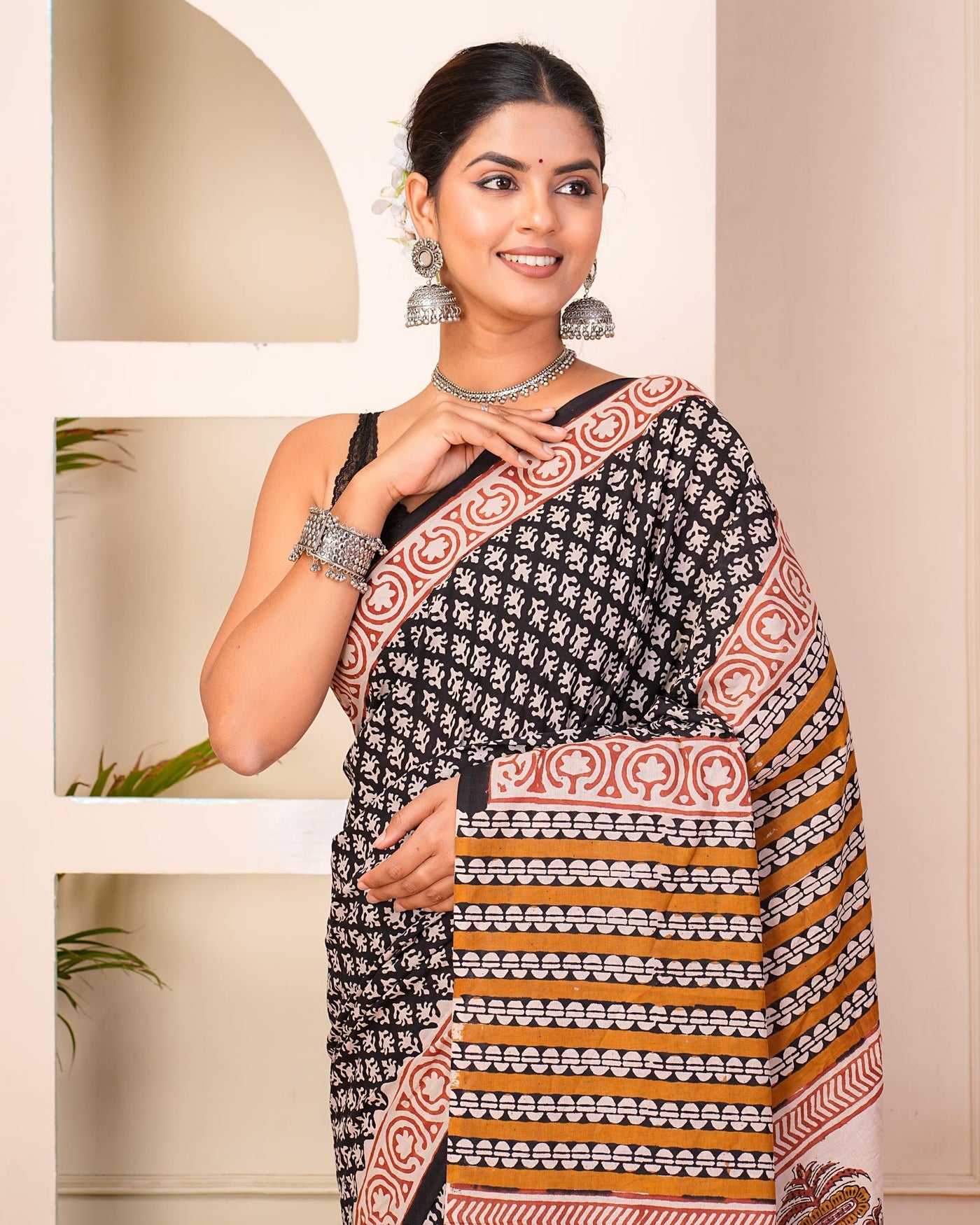 Premium Cotton Saree with Blouse Piece ( CS0408 )