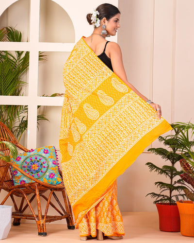 Premium Cotton Saree with Blouse Piece ( CS0409 )